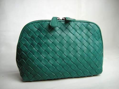 Bottega Veneta soft Lambskin Make Up Case 6495 green - Click Image to Close